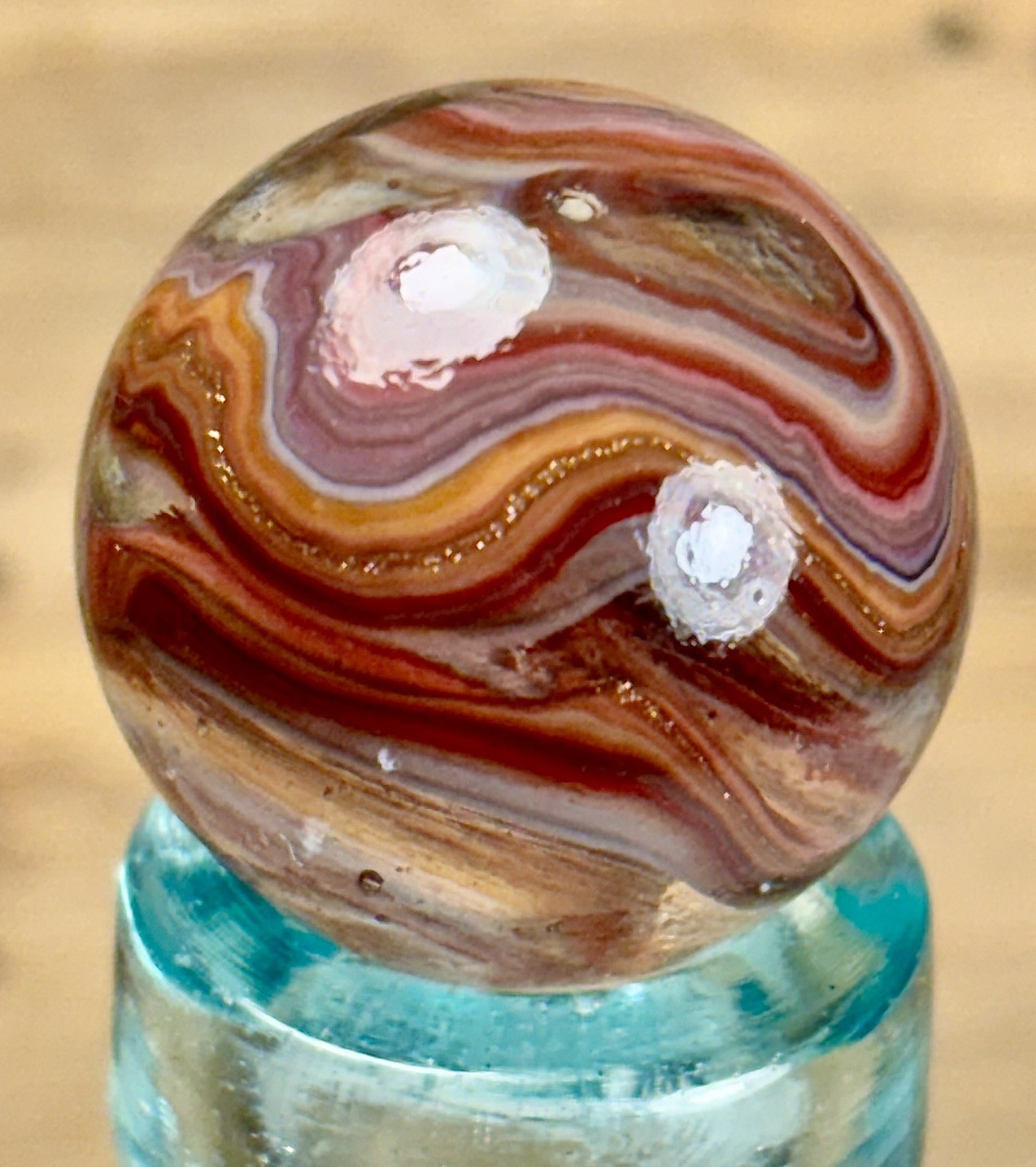 Jabo Reno Transparent Run Marble (Beautiful Crystal with Thick Lutz Bands)