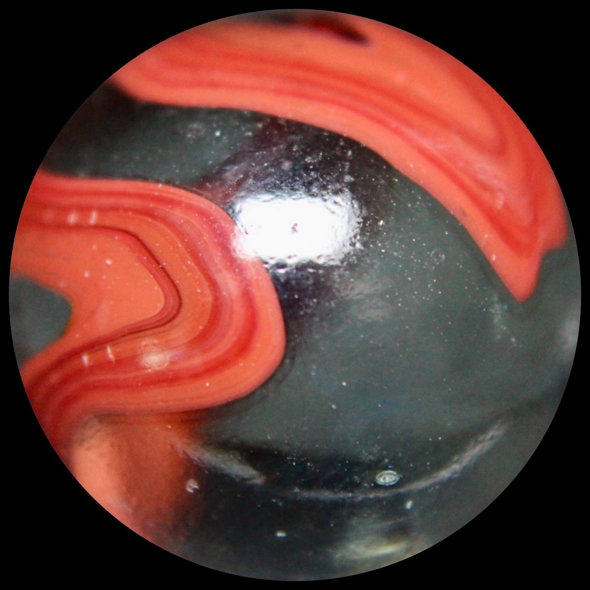 DAS Sundown Marble Collector Series: Radioactive Oxblood Cobra 0.740″