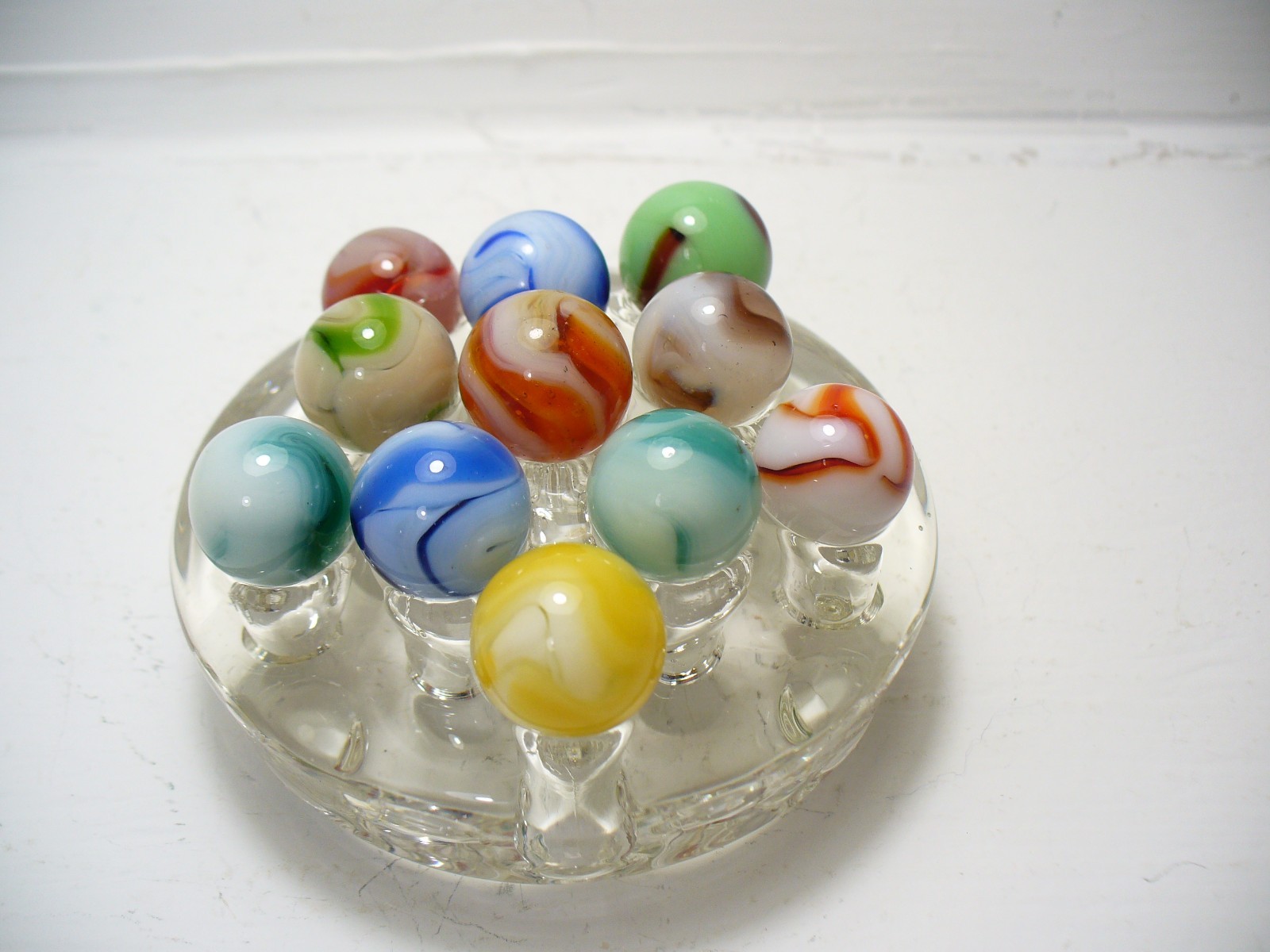 #1105 Marbles 11 pcs. Vintage West Virginia Swirls Alley, Champion