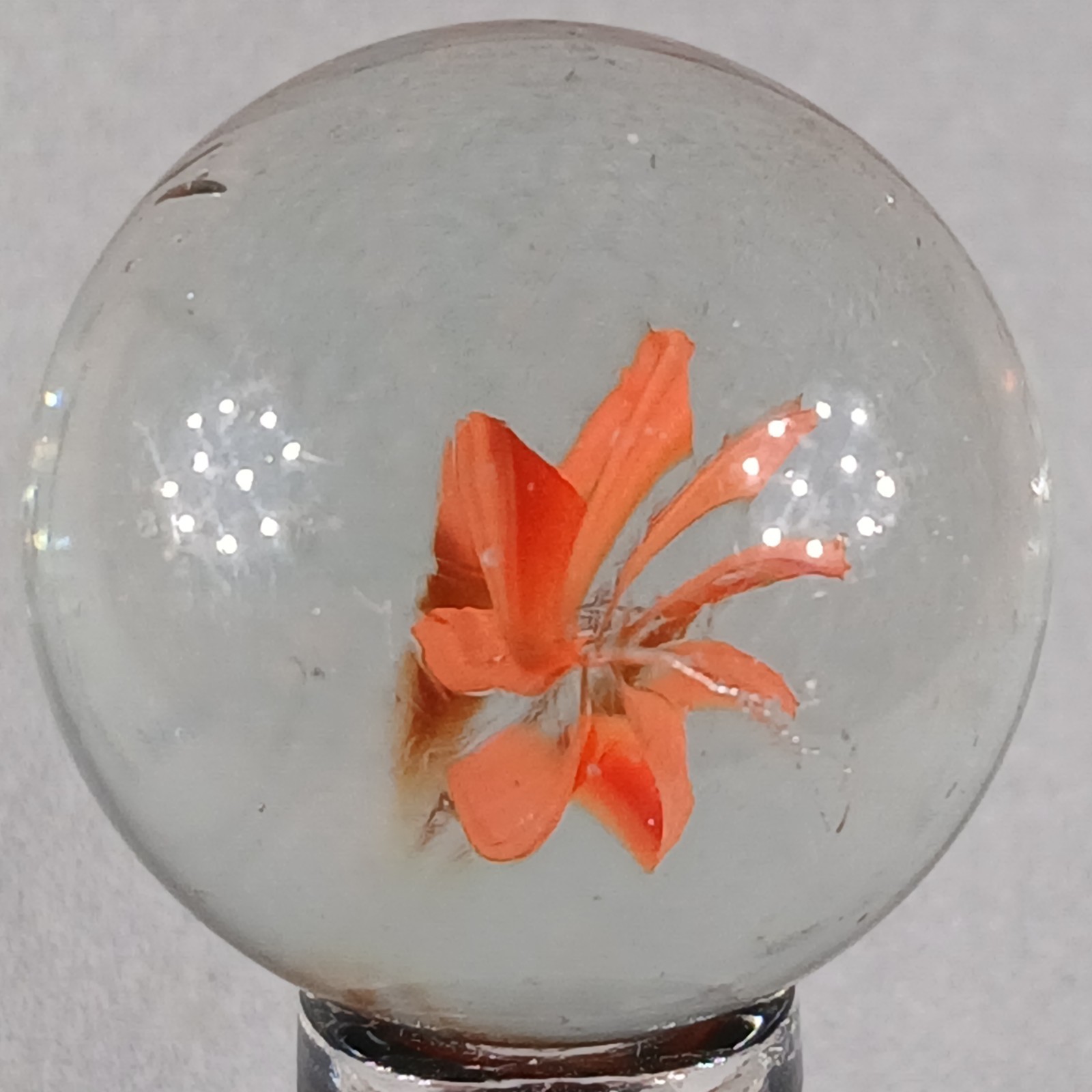 Large Vintage Imported Cat’s Eye Marble .99 Inches Near-Mint Condition