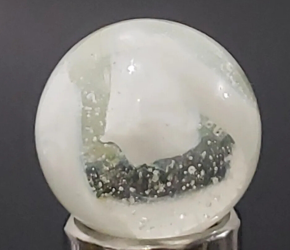 Vintage Clear Base White Ribbon 5/8″ (no109)