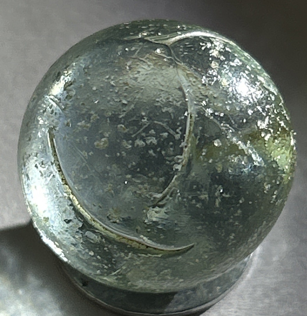 BB Marbles: Leighton Ground Pontil Transition . (B494) 20mm .80”