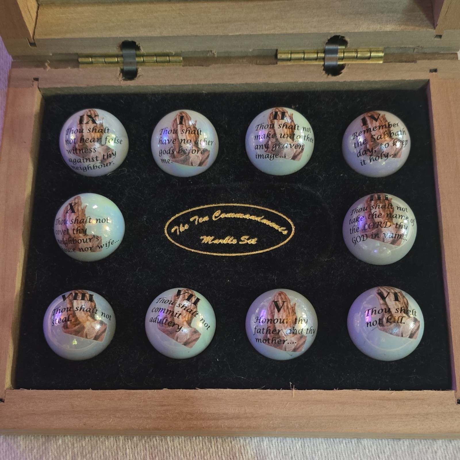 JABO, INC. Collector’s Edition Ten Commandments Marble Set 2005 Display Box