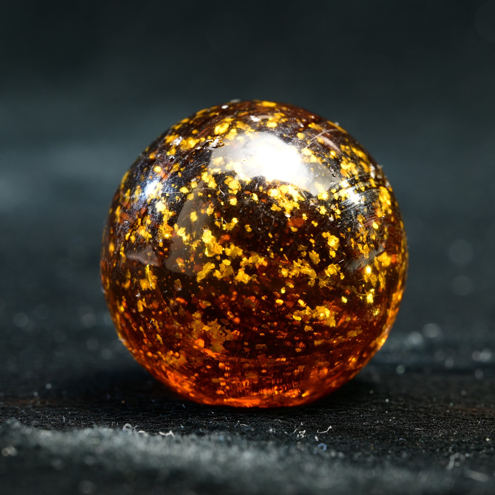 Mica Marble German Handmade Antique Early Radiant Honey 21.5mm 27/32”