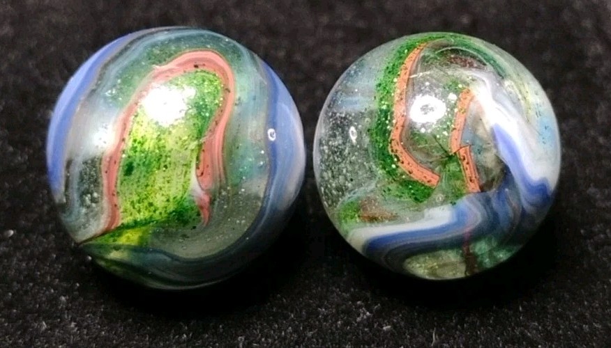 .73″-.70″ D.A.S. MARBLES LOT GREEN AV.🔥MINT-🔥 GLASS COLLECTOR TOYS