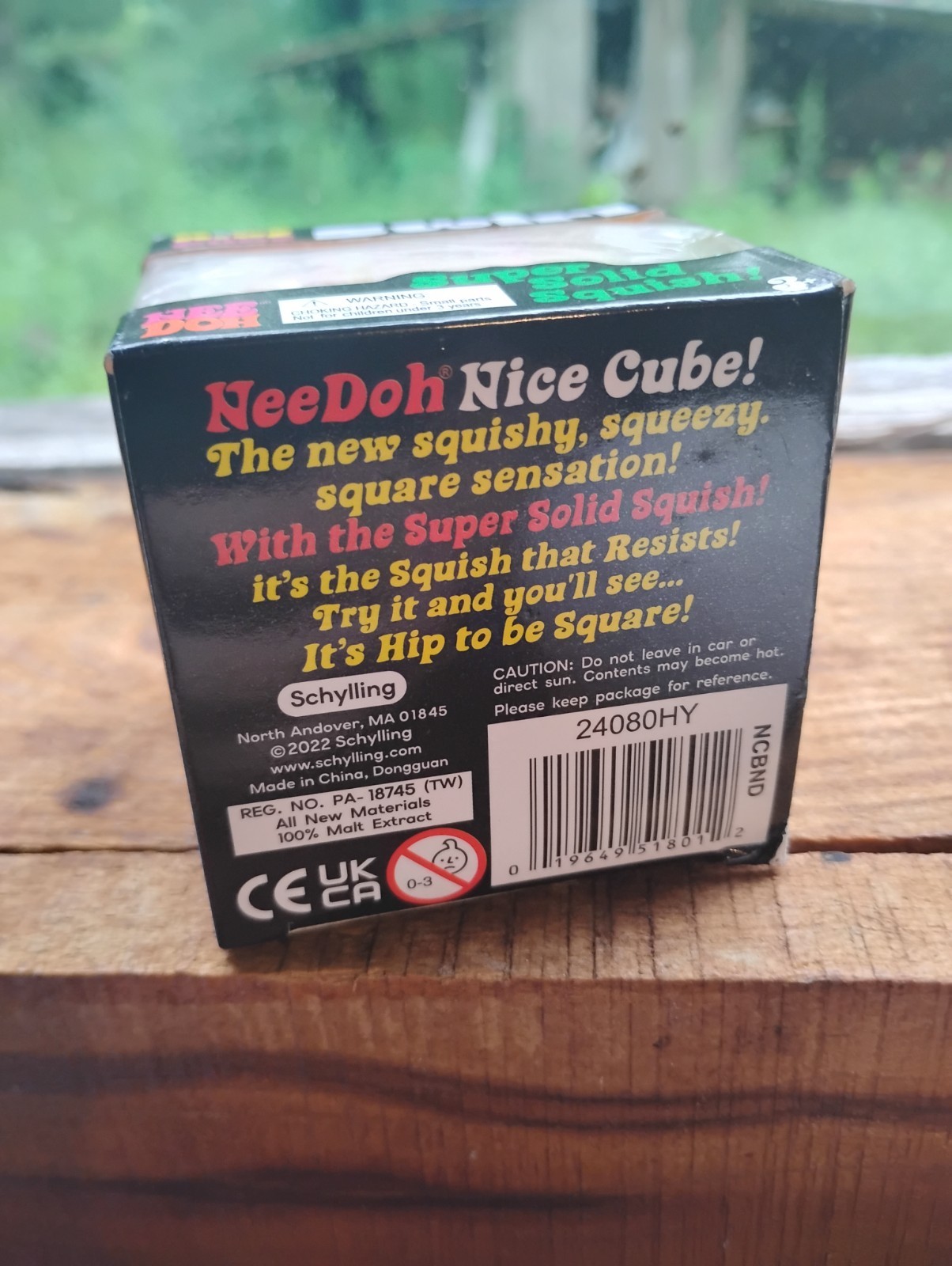 NeeDoh Nice Cube Swirl Orange Squishy Stress Ball Fidget Toy Schylling New BNIB