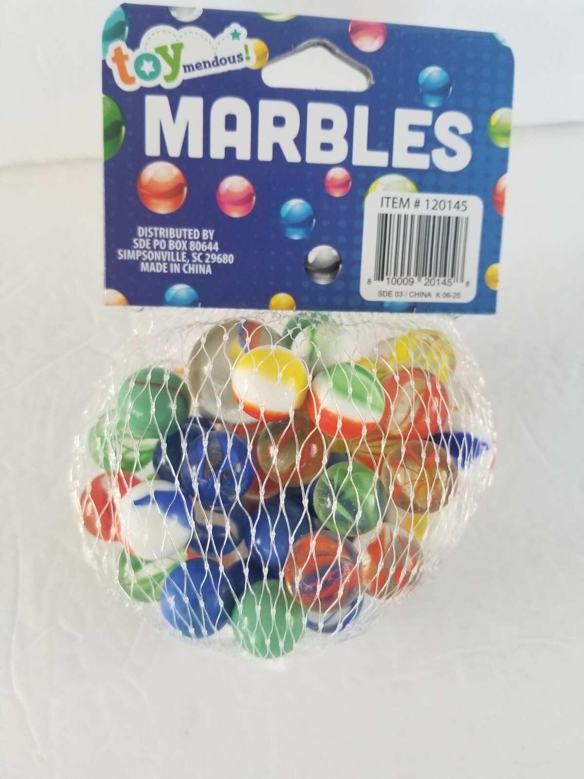 1 BAGS OF 50 GLASS MIX MARBELS 1 SUPER SHOOTER