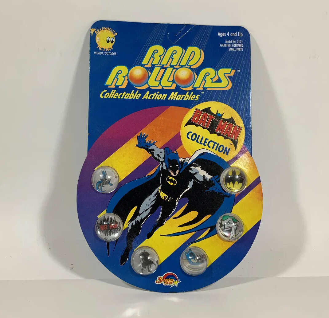 Vintage 1990s BATMAN Rad Rollers Collectable Action Marbles NEW