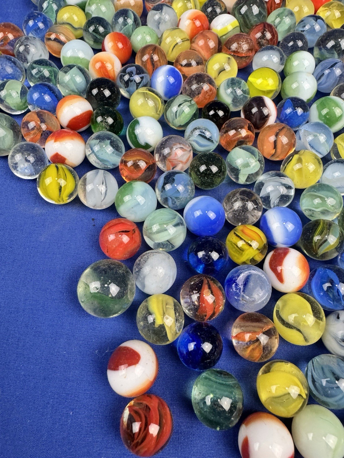 163 Vintage Marbles & 8 Poppers ~ Authentic Massachusetts Estate Find