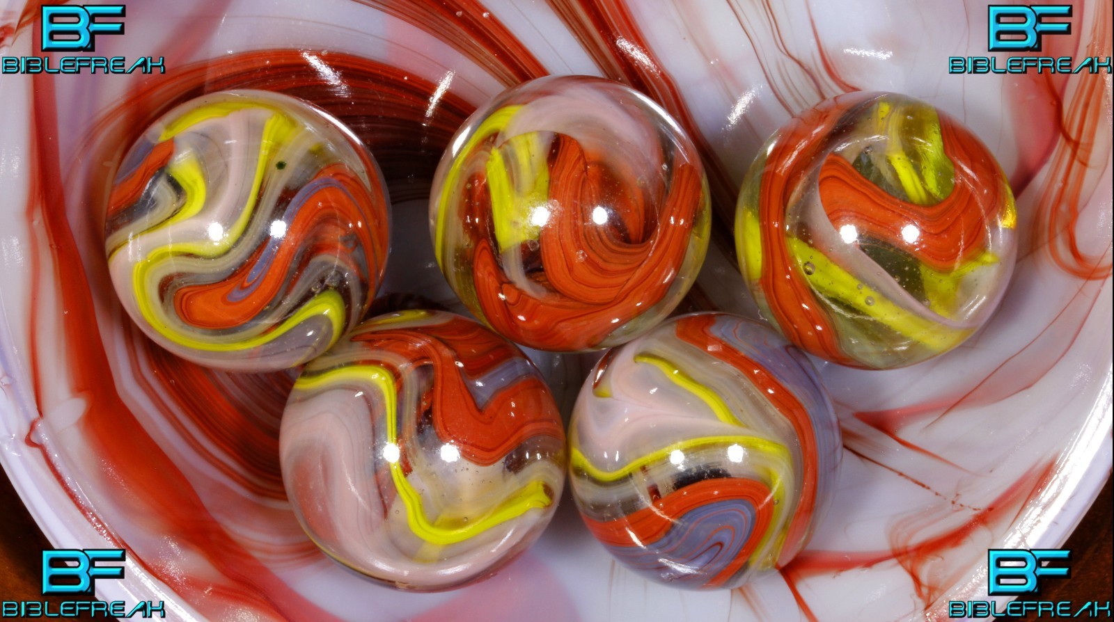 004888 FIVE (5) 2020 D.A.S. DOUBLE DECADE MIX MINT 9.0 3/4” +/- MARBLEs