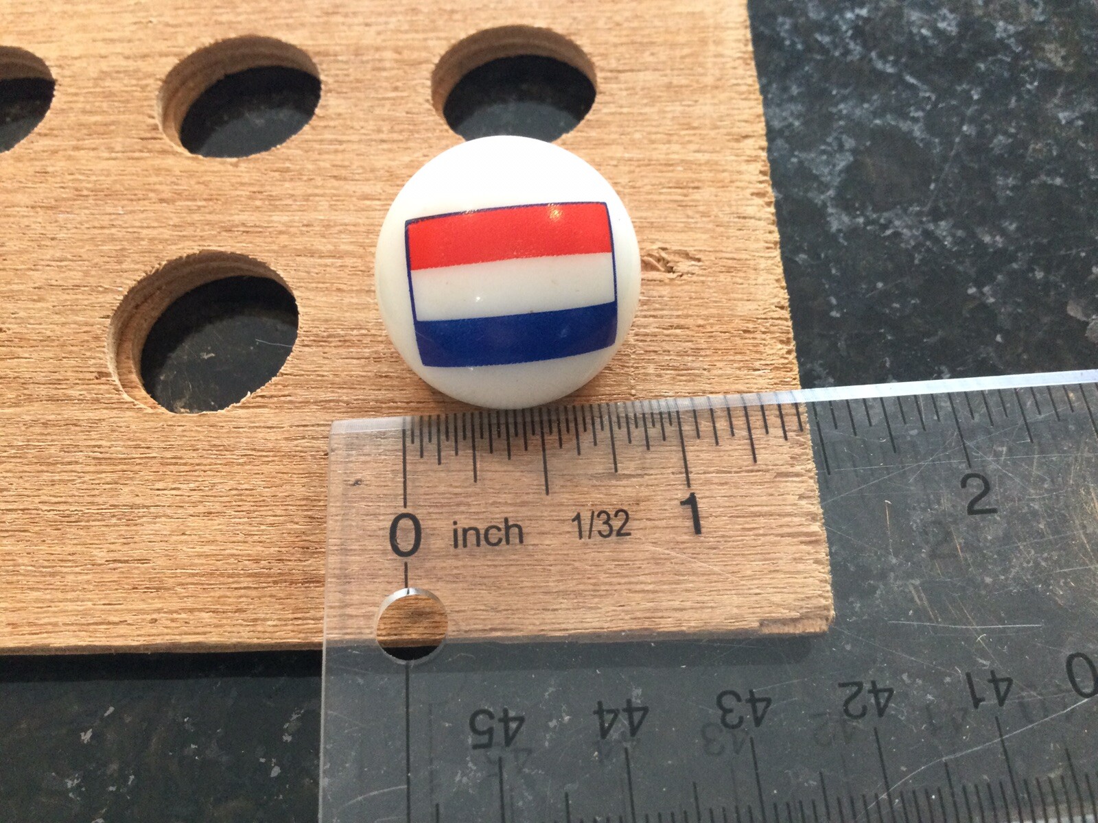 Vintage | Netherlands Flag | White, Red, & Blue | Marble | 1992