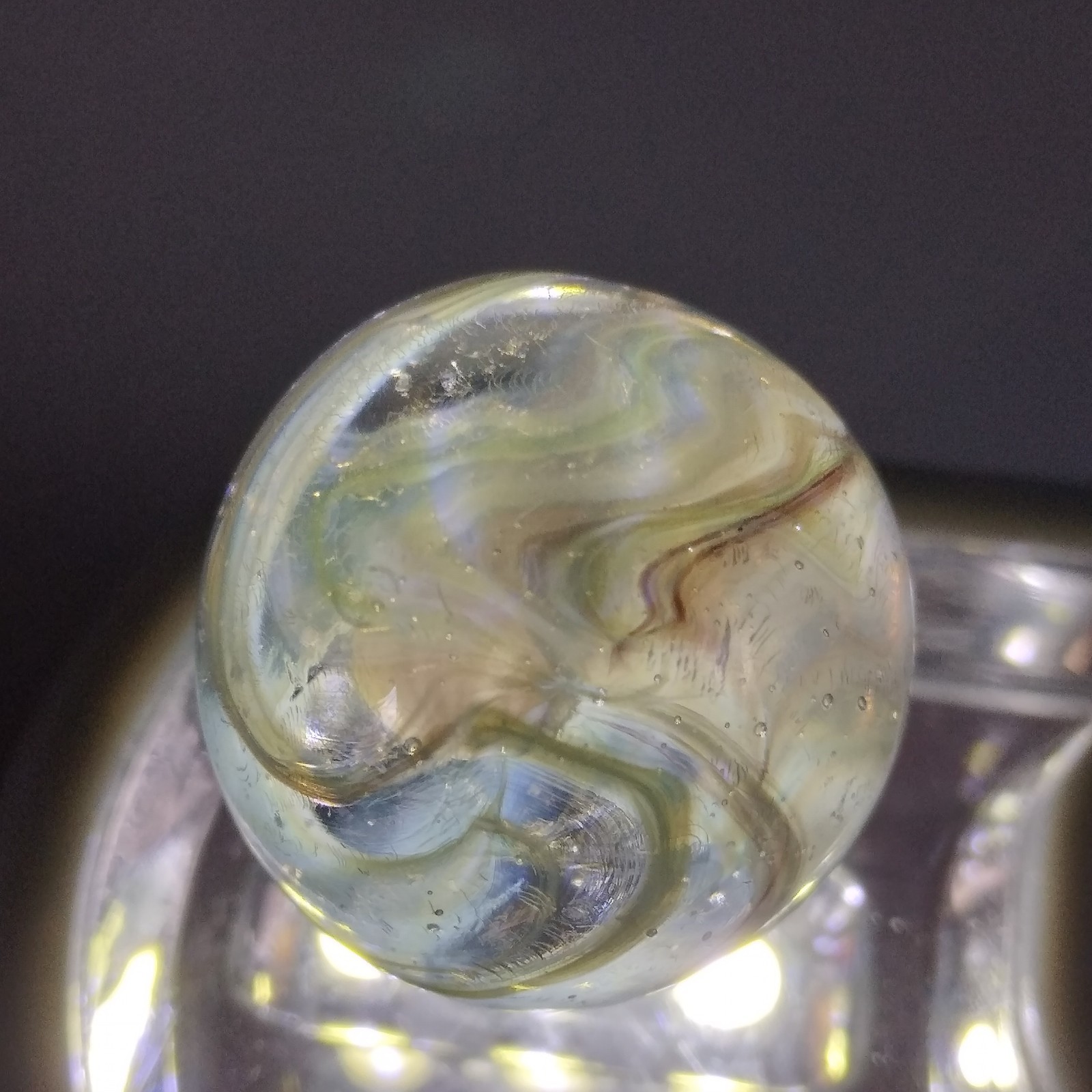 0.65″ Vintage Marble- Vitro Akro Alley Ravenswood Cat Eye Swirl- Quick List #Q30