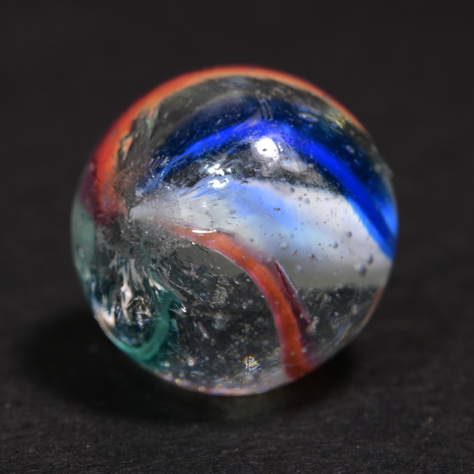 Solid Core German Handmade Antique Marble Classic Bubbly Design 14.5mm 9/16”