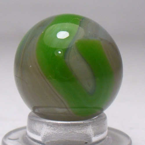 #1064 West Virginia Swirl Marble with Nice Grey and Green Swirls. Alley, Champ