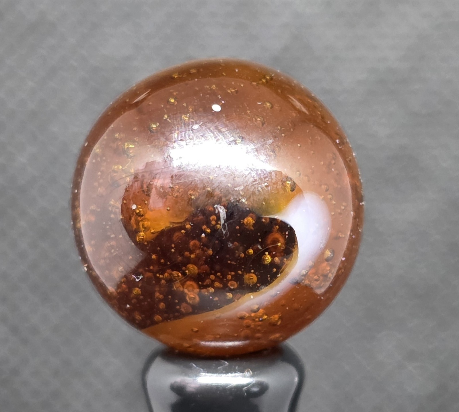 HTF VINTAGE CAIRO NOVELTY ROOT BEER FLOAT MARBLE 0.61″ MINT–