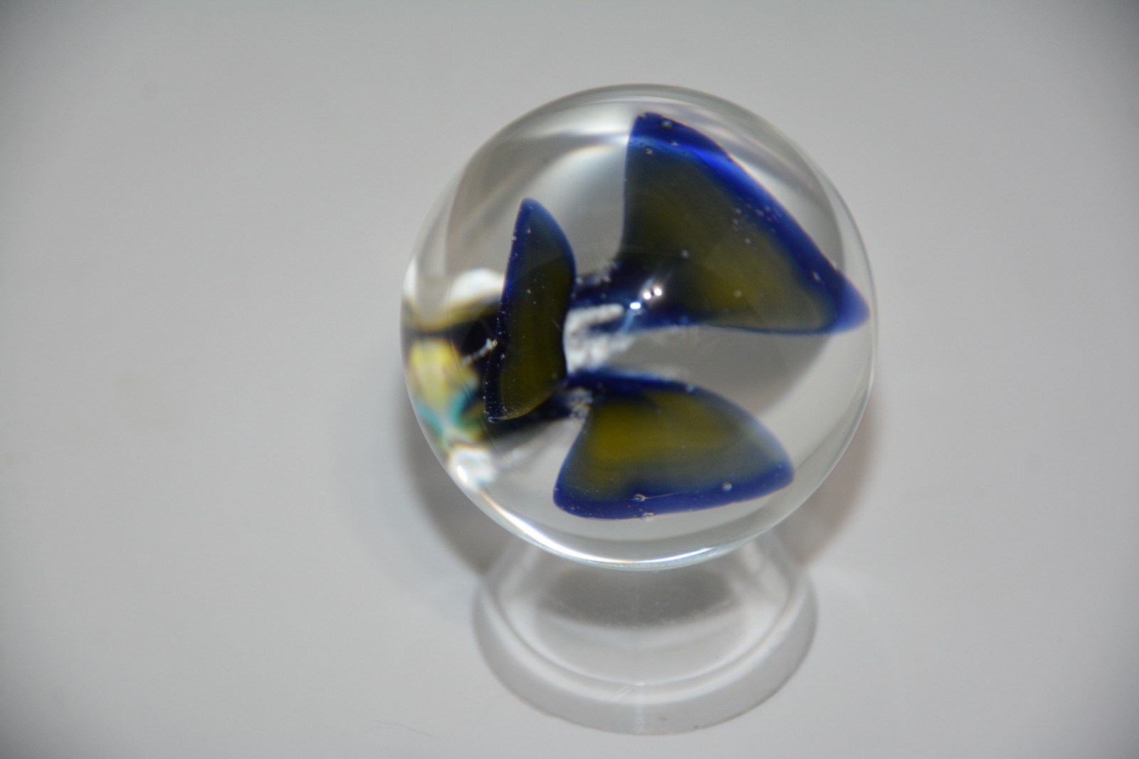 Contemporary art glass handmade borosilicate “flower” marble 1.689-1.731