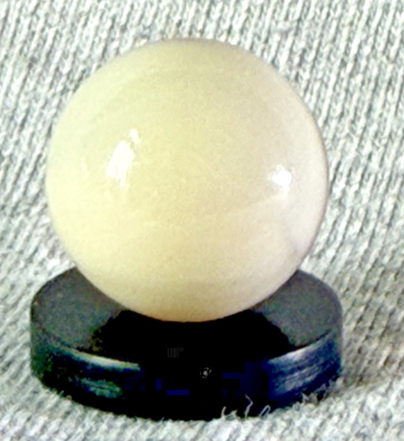 Vtg Marble Opaque White Patch Transp. Lemon-lime, Peach Tracer, Bubbles/UV 0.61″