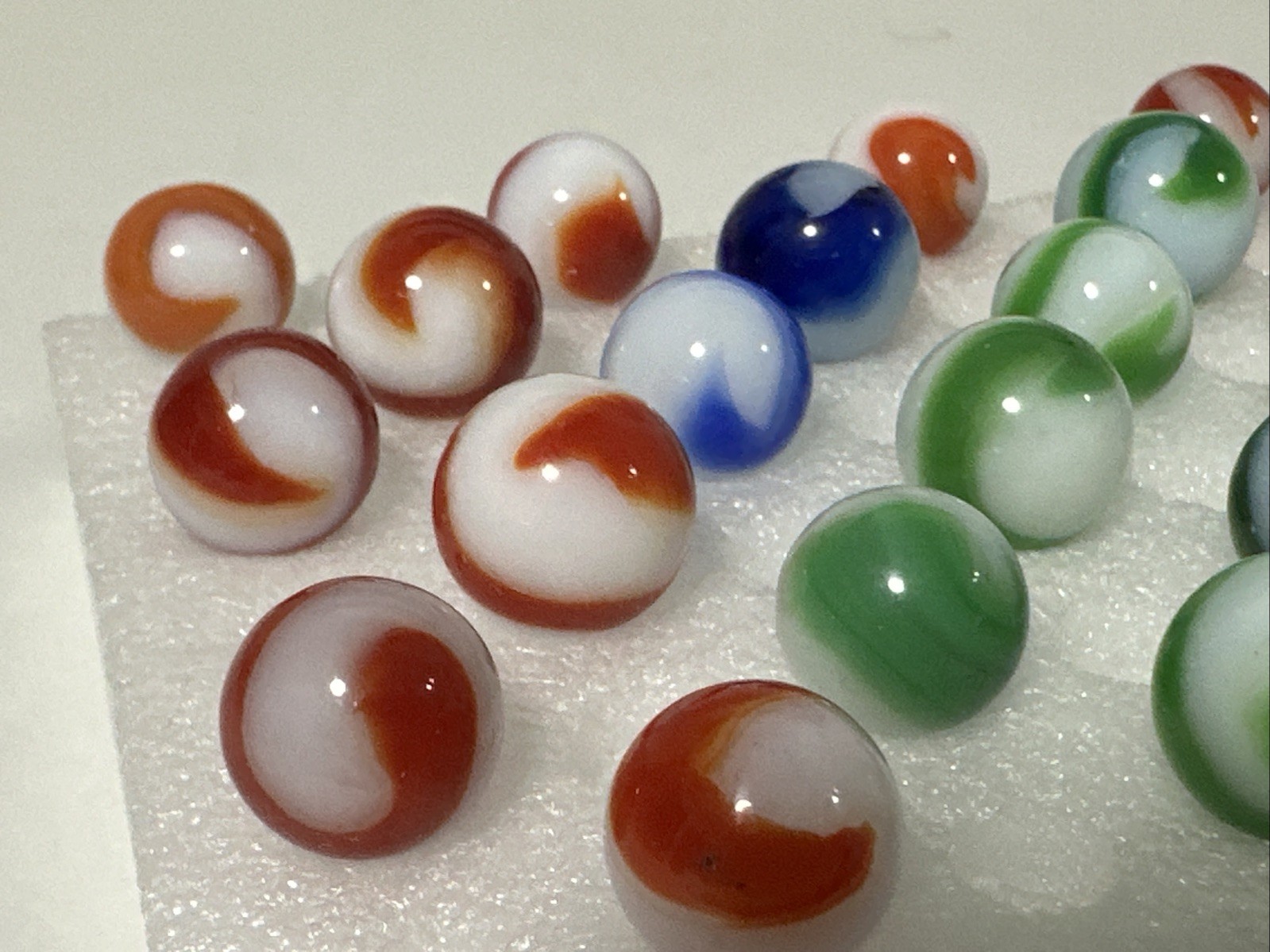 412 Lot Of 30 Akro Agate Prize Name Vintage Marbles!