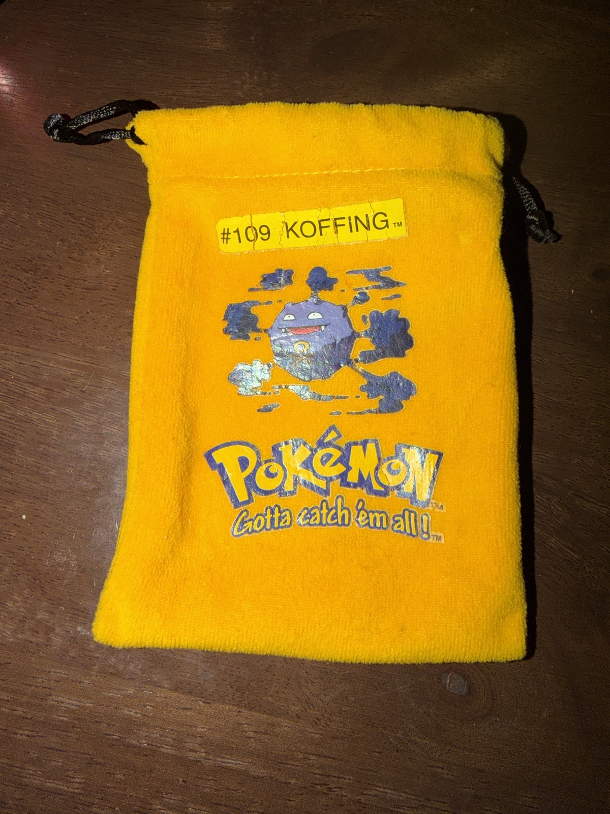 Vintage Pokemon Yellow Marbles Pouch #109 Koffing (No Marbles)