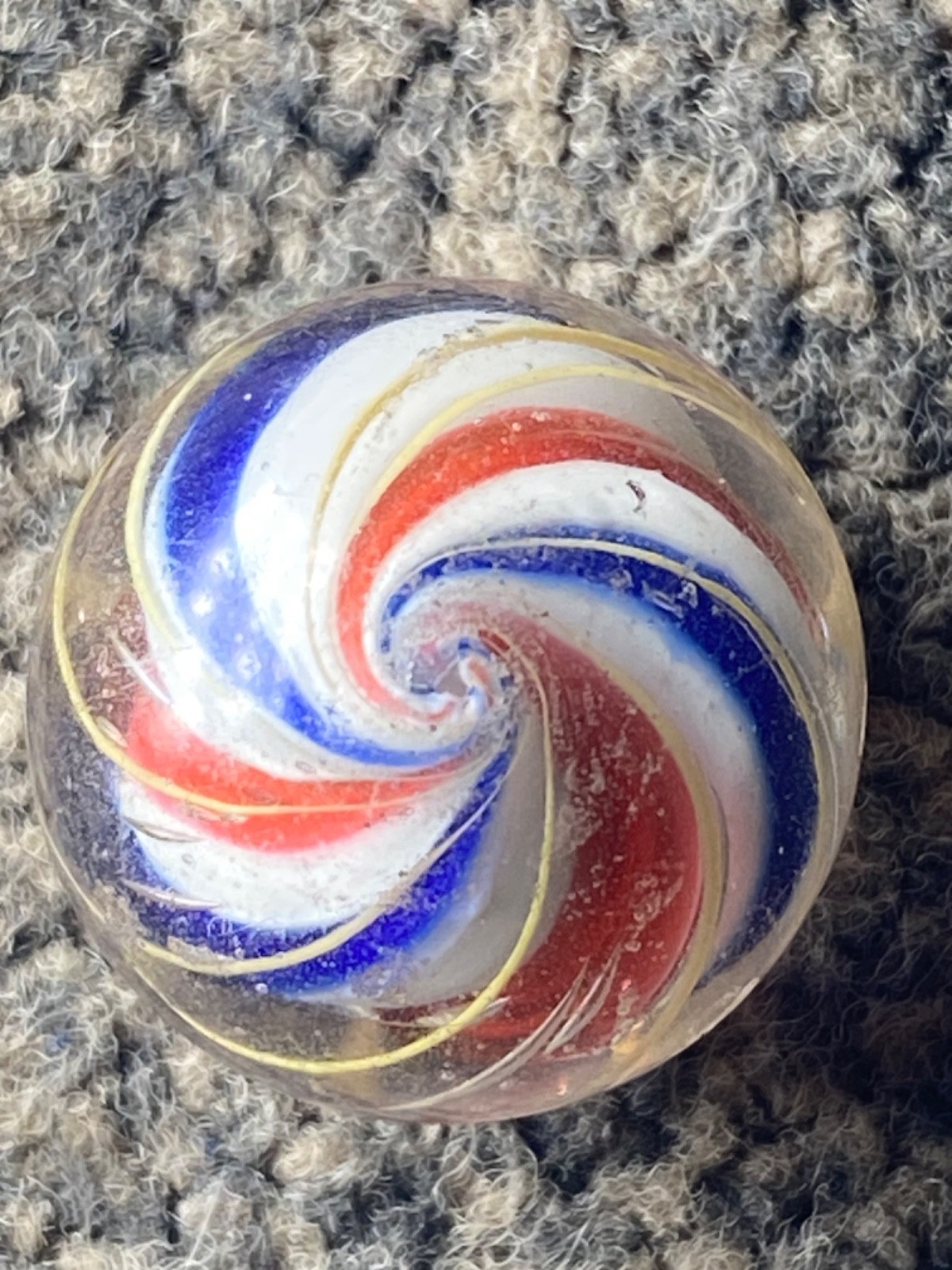 Antique German Marble early caged fat multicolour solid core shooter 21mm 0.84