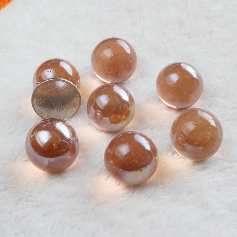 40 Pcs 25mm Glass Marbles Round Beads Fish Tank Vase Decor DIY Kids Toy Game