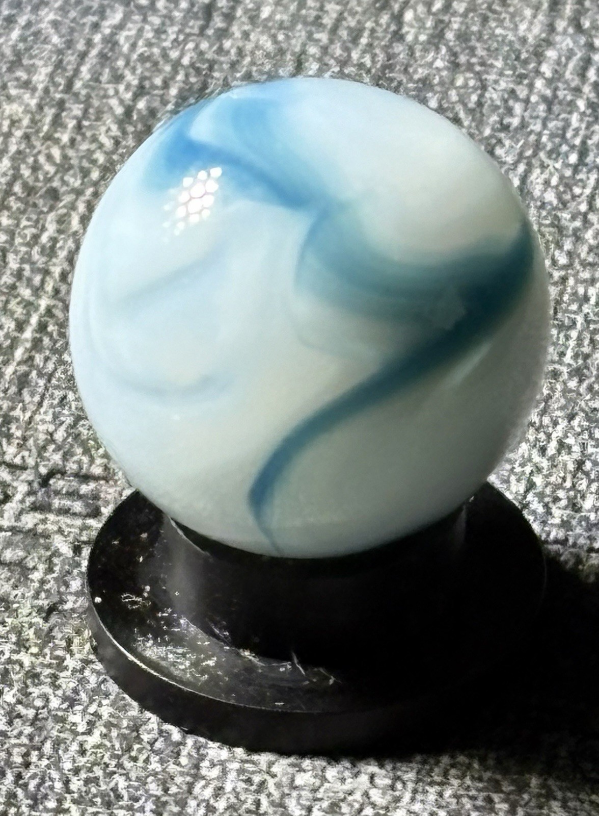 VTG Alley Agate Company Swirl Glass Marble .61” MINT