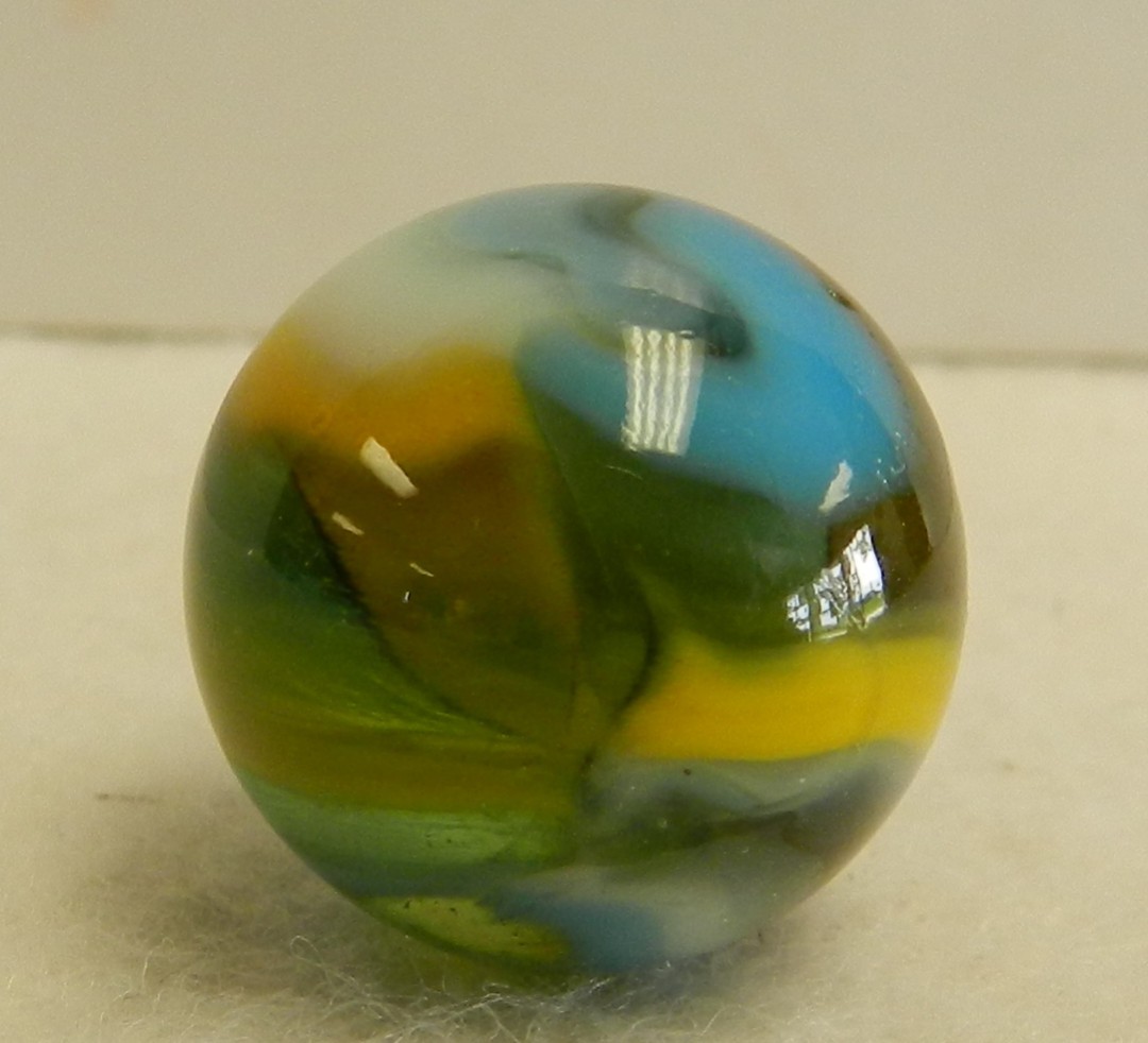 #20986m Nice Vintage Peltier Glass Swirl Marble *Mint* .70 Inches