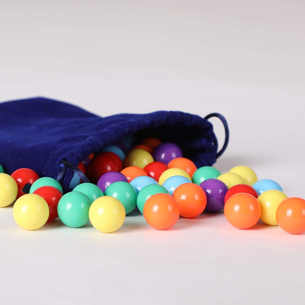 60 Pcs Game Replacement Balls for Chinese Checker 16mm Replacement Marbles Balls