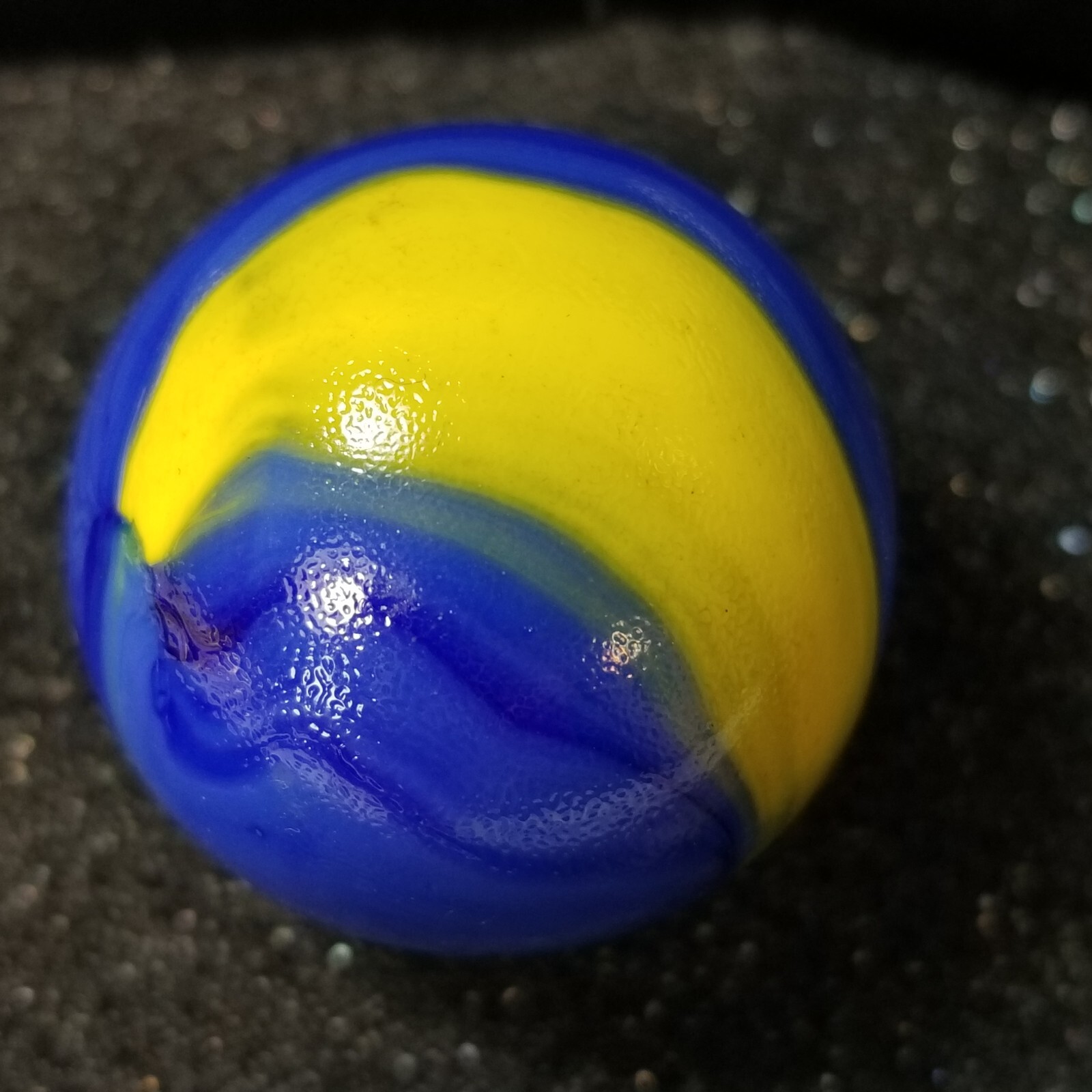 Cub Scout Large Shooter 1.14″ Blue Yellow Boy Scout Marble King? Vacor?