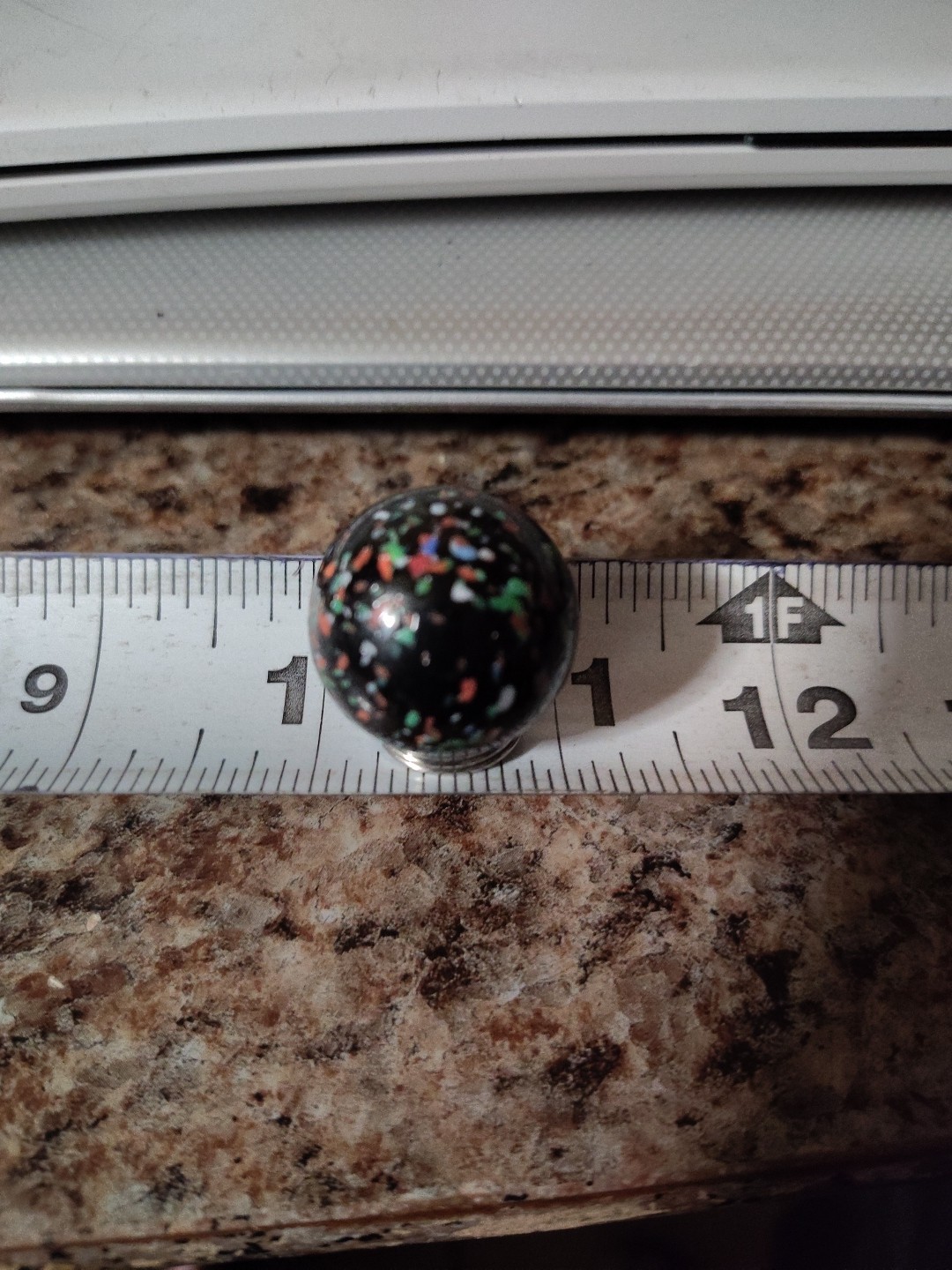 Vintage Antique Marble 1″ Confetti Speckled Glass Galaxy Splatter Green Blue Red