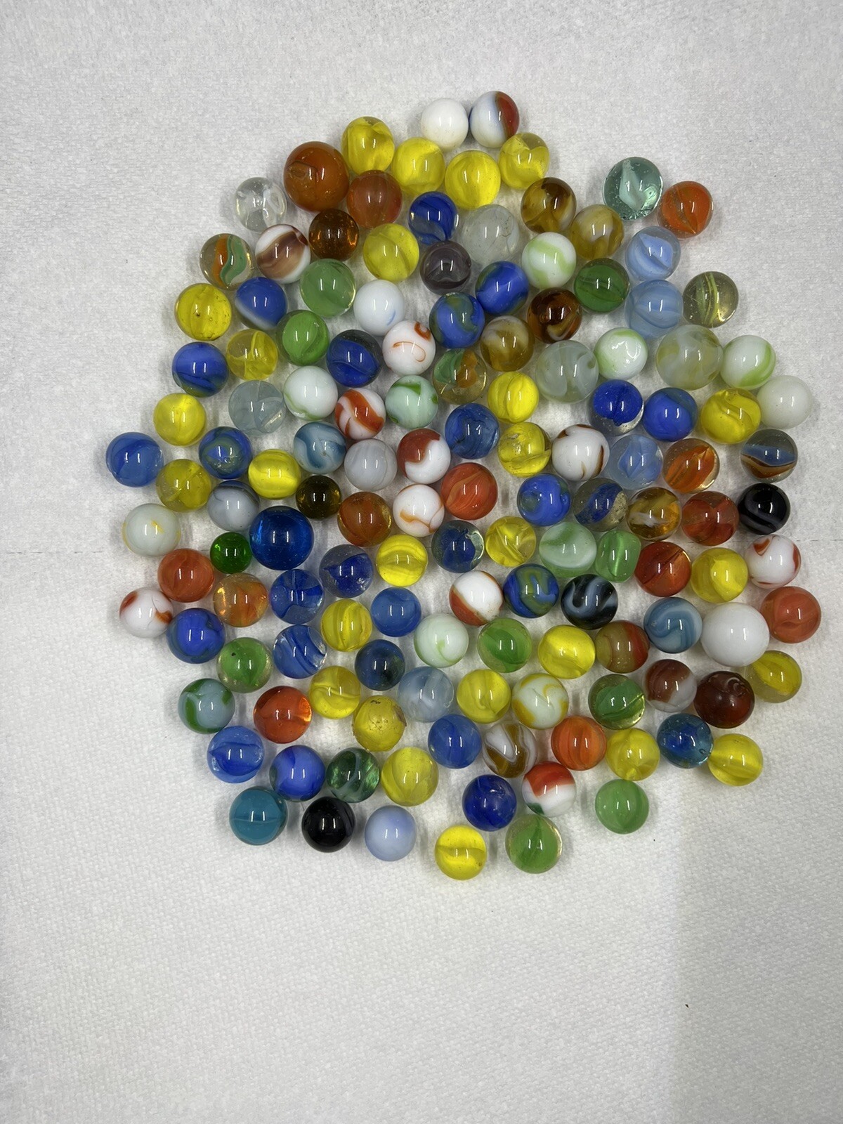 Vintage Mixed Lot of Assorted Colorful Glass Marble – Approximate 130