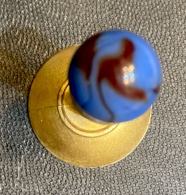 Vintage Christensen Peltier Arko Agate Superman Marble . 5/8 Inch