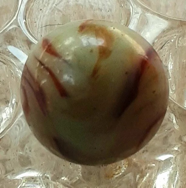 11/16″ Alley Agate Chocolate Swirl W/ UV Glass In NM 8.9 Condition ✔ 📷 .