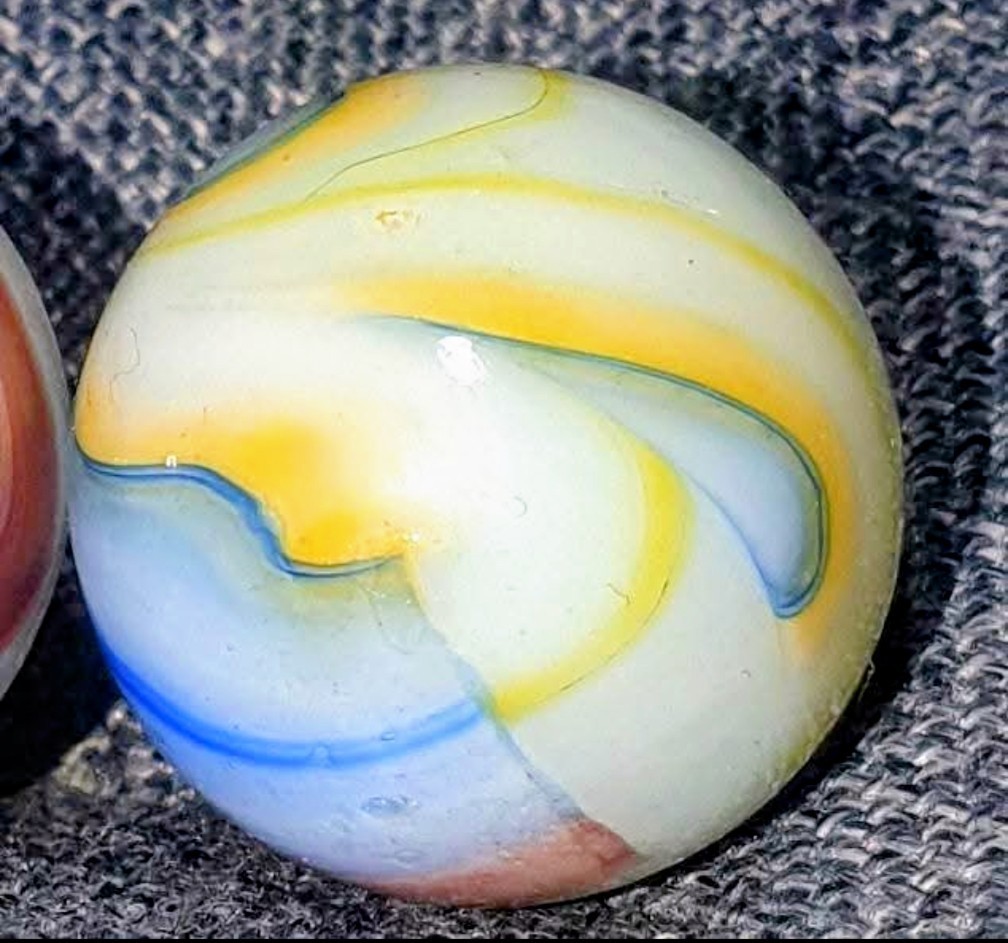31/32″ Killer Pattern 5 Colour Veiligglas Opaque Swirl Vintage Marbles NM++++