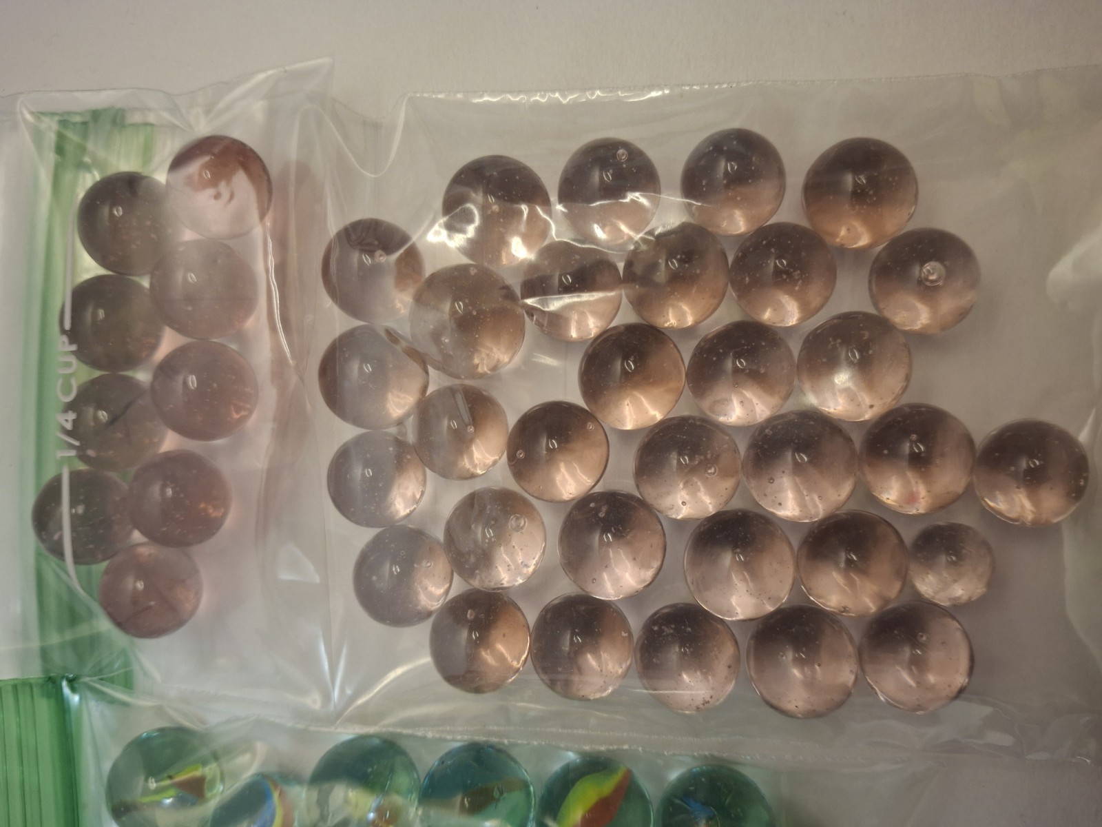 Marbles Lot Variety Of Colors 3 lbs,about 350 Different Sizes and conditions