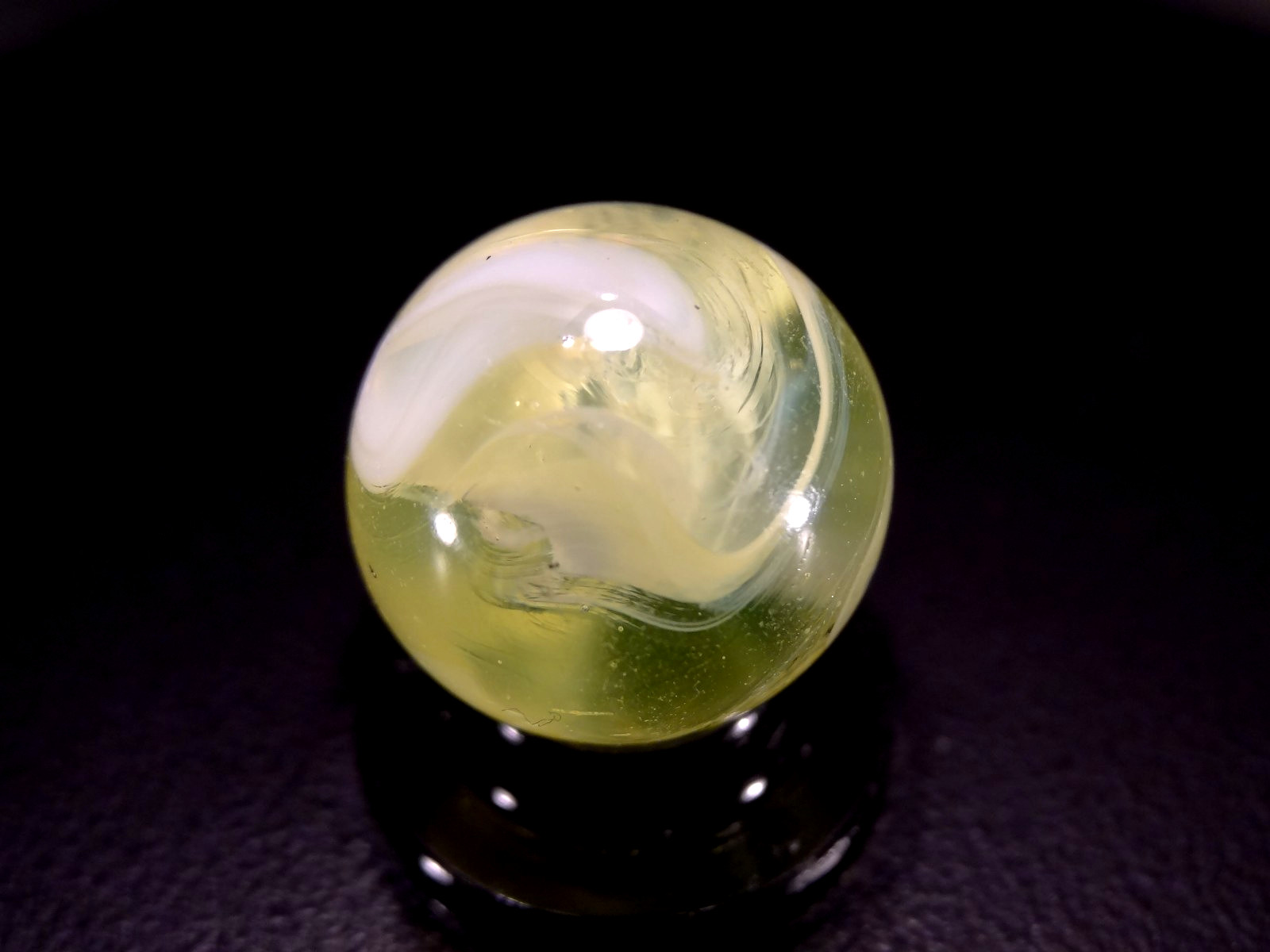 CHRISTENSEN AGATE VASELINE SLAG HOT UV 🌟 Great Pattern 100+ yrs Old