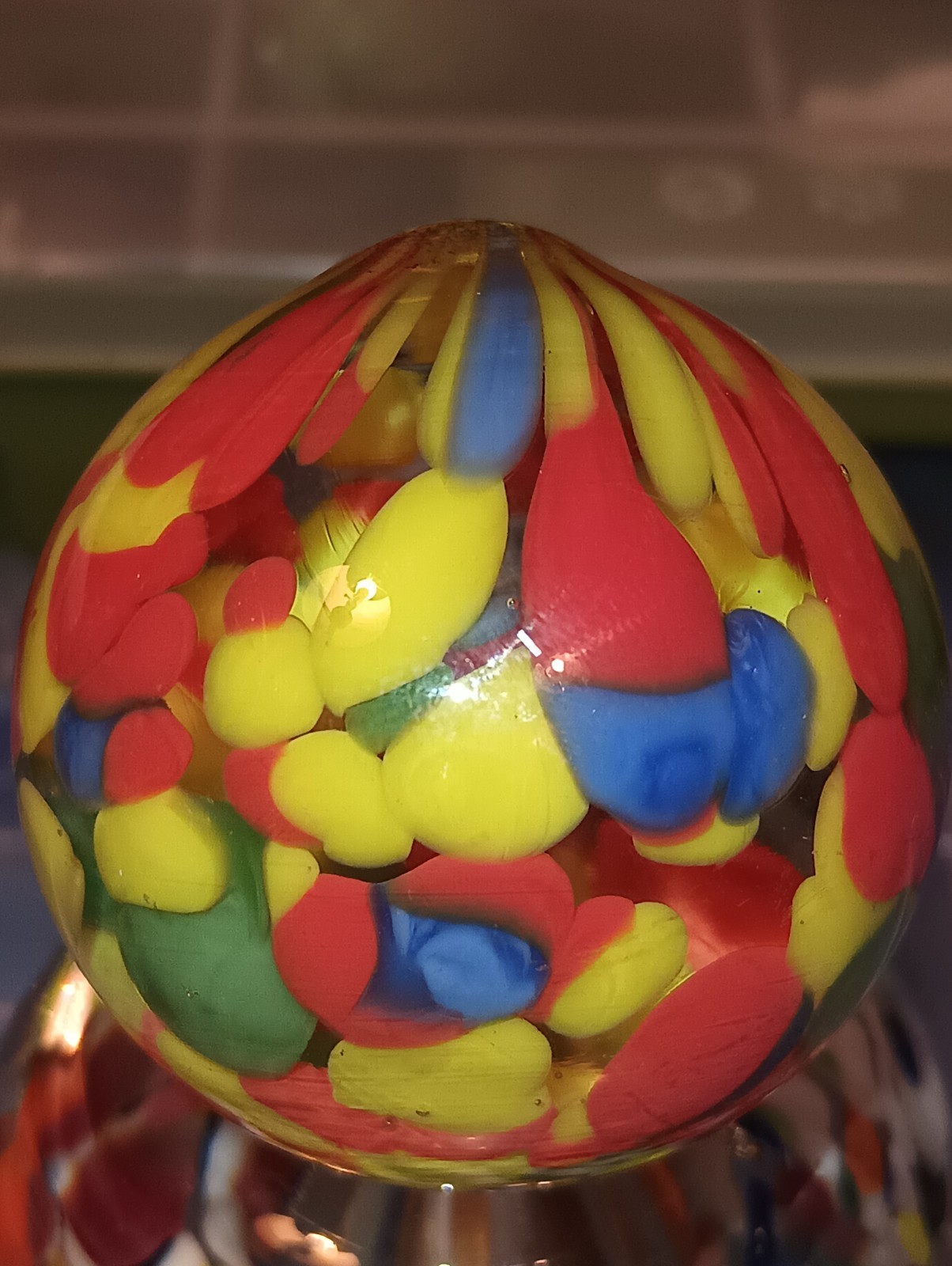 AWESOME RARE HUGE 1.89 VACOR ATMOSPHERE MARBLE!! GUINEA PATTERN!! LQQK!!