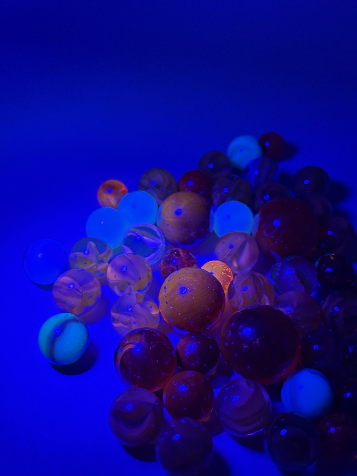 Vintage UV Reactive Marbles Lot