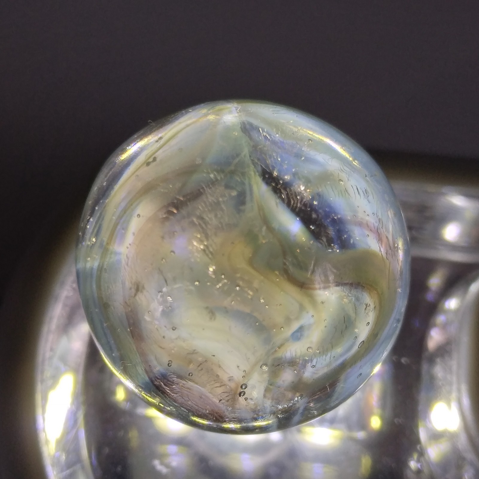0.65″ Vintage Marble- Vitro Akro Alley Ravenswood Cat Eye Swirl- Quick List #Q30