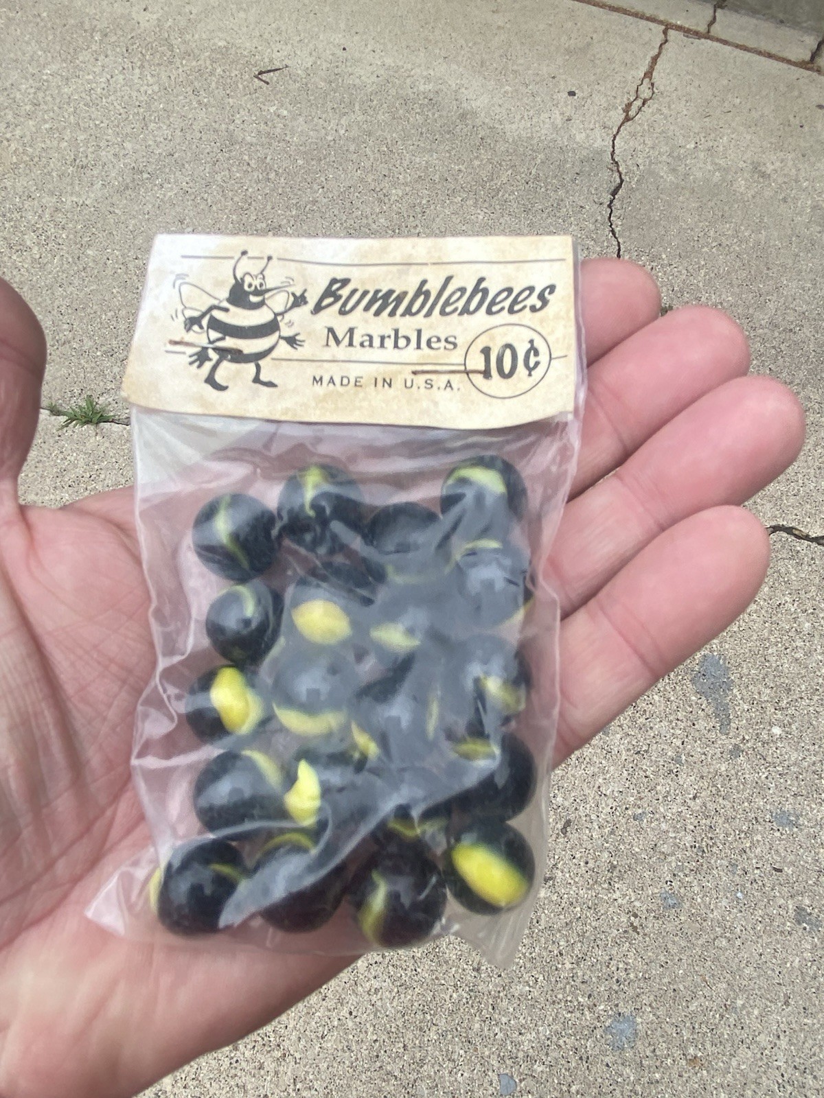 BUMBLEBEES Marbles ORIGINAL BAG 20 Marbles VINTAGE MARBLES American Made