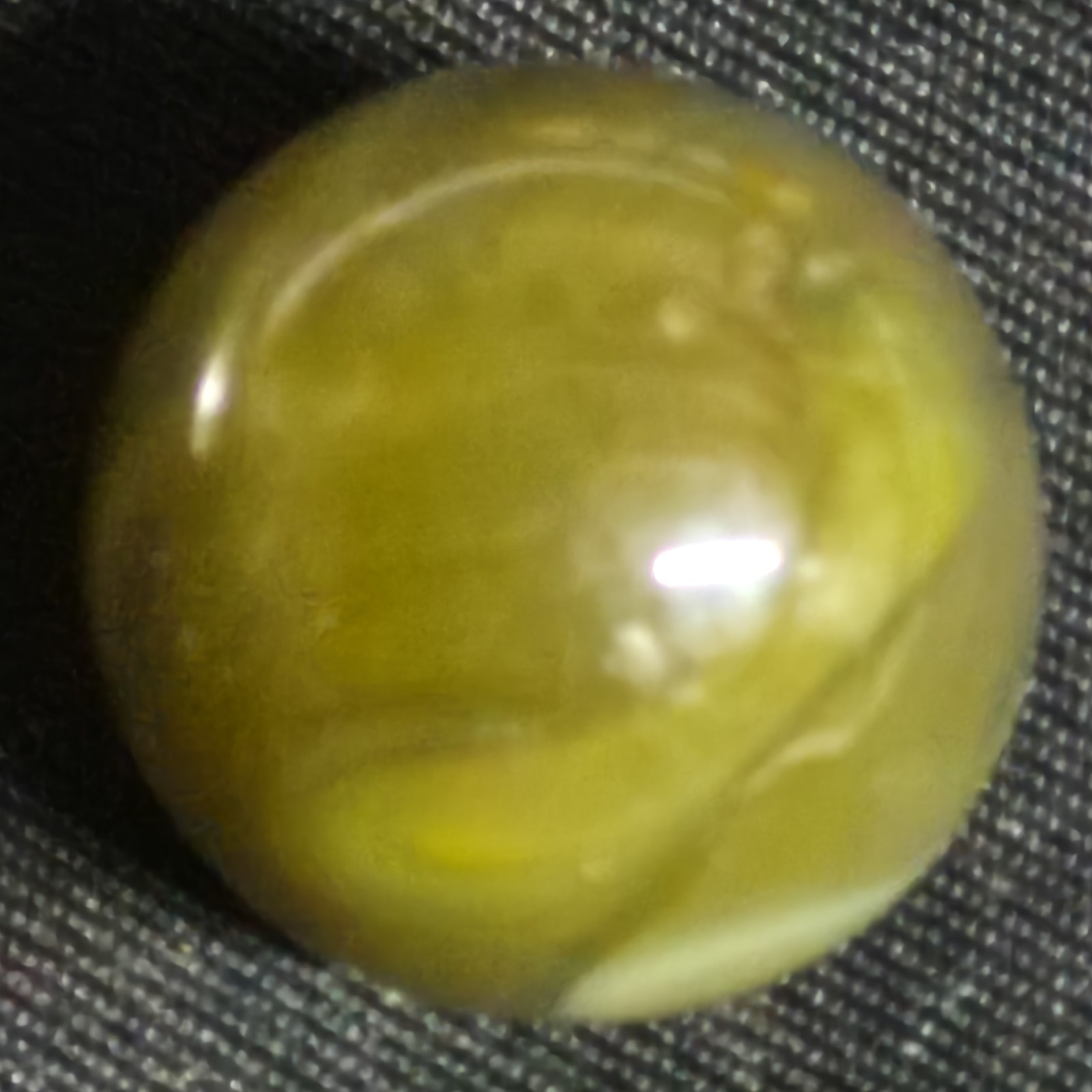 Vitro Agate Tiger Eye Marble .597″ Transparent Amber White Vintage NM