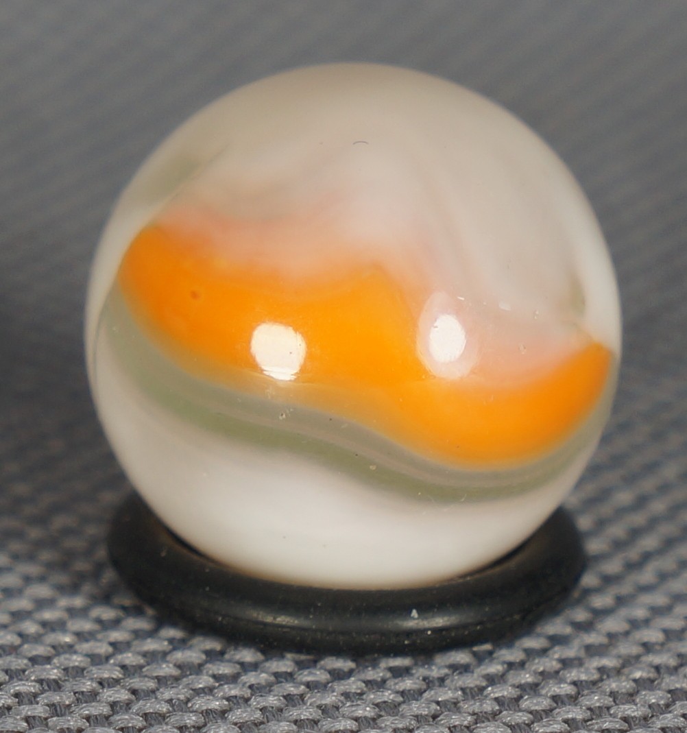 Vintage Marble: Mint 5/8 Vitro Agate Orange Conqueror Patch -One Killer Old Mib