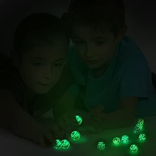 48 Pieces Marbles Glow in The Dark for Kids Mixed Colors Luminous Glass Marbl…