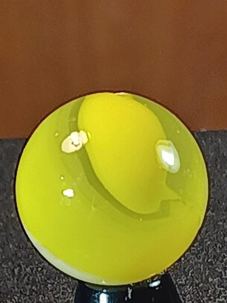 Vitro Agate Lemon Cream Ice White on Clear Ribbon Patch NM Serious Marble B237