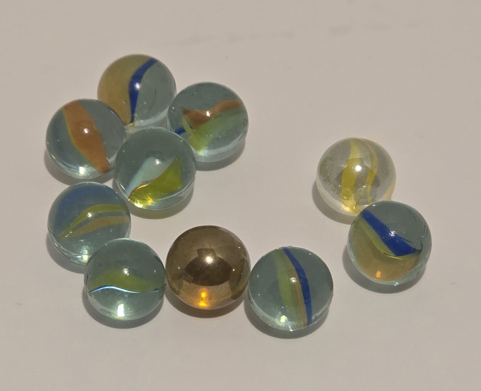 Vintage Marble Lot 150 Pieces Mixed Colors Sizes – Confetti Speckled Glass 3lbs