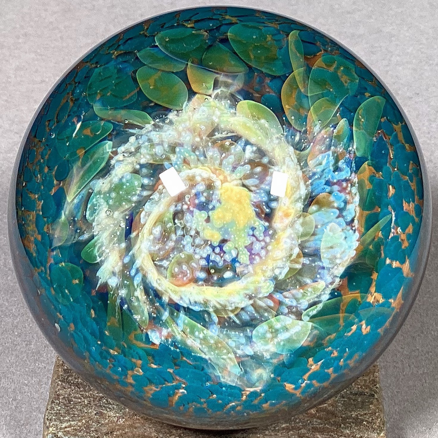 Vortex Marble Handmade by Bill Grout 2.16″ Spare Galaxy 062126 Boro Glass