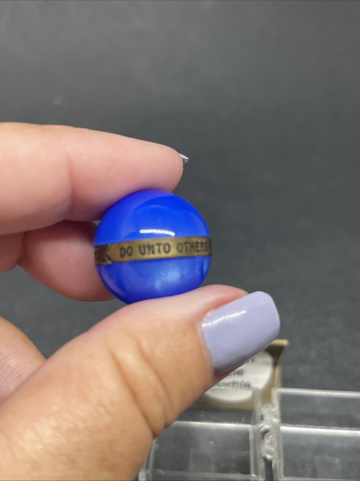 VTG 1960’s The Golden Rule Marble Blue Original Case RARE Collectible Nice