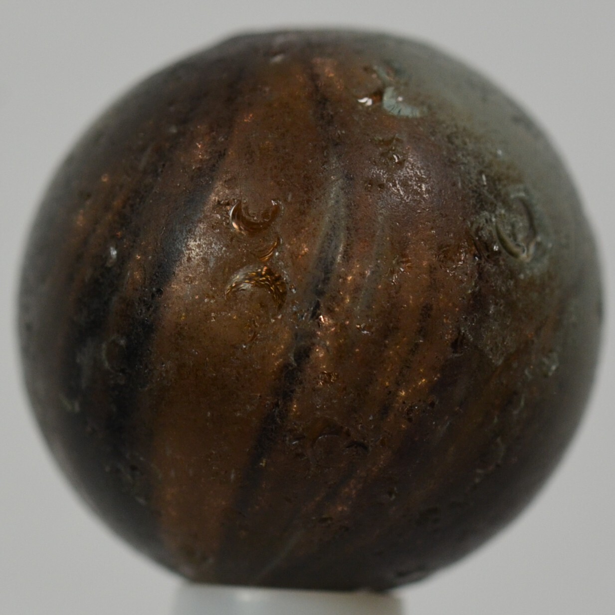 Handmade Black Onionskin Lutz Marble, 360 Lutz 3/4 in, Collectible Germany S1355
