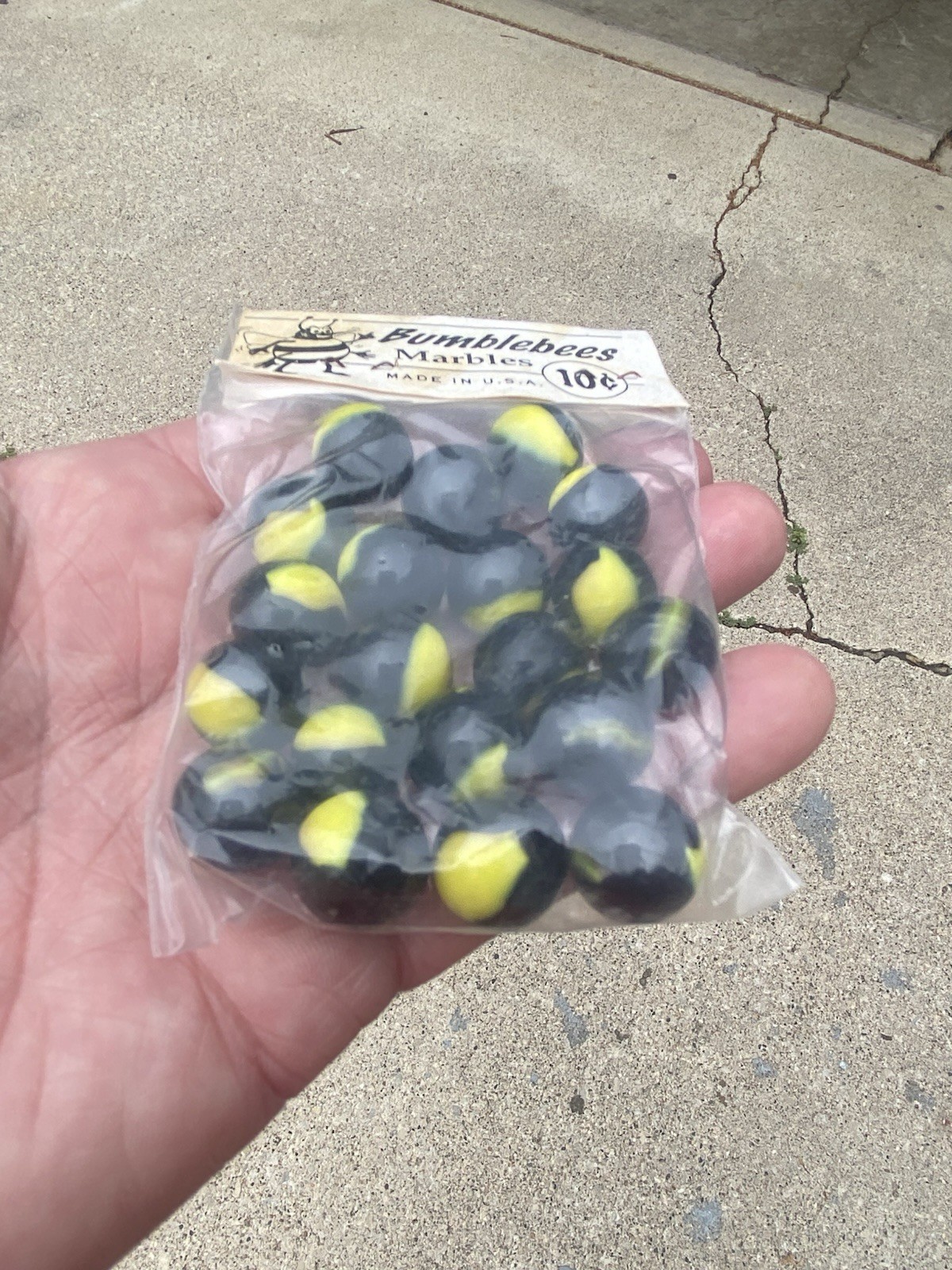 BUMBLEBEES Marbles ORIGINAL BAG 20 Marbles VINTAGE MARBLES American Made