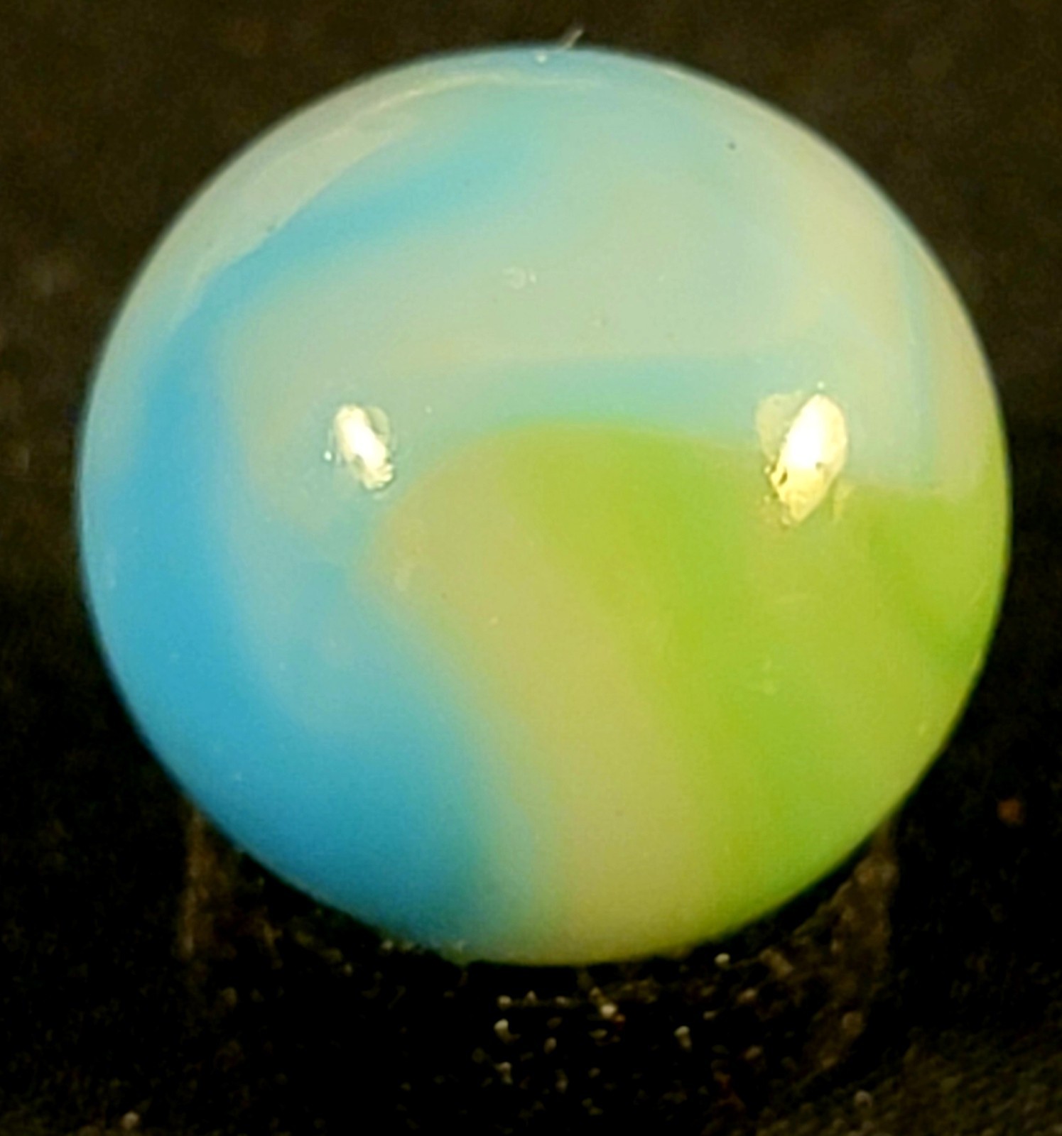 8 Vintage Vitro Agate Easter Eggs Blue Moon Tiger Eye Swirl Glow Marbles Trilite